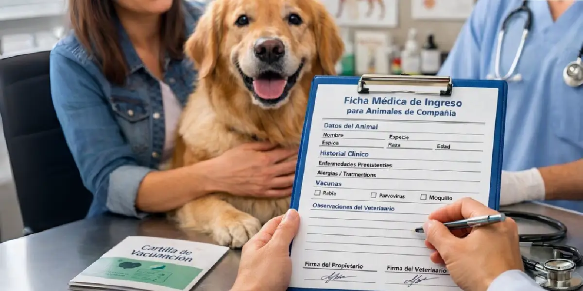 La ficha médica de ingreso: confianza y cuidado para los animales de compañía