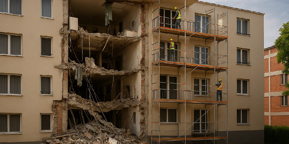¿Puede rehabilitarse un edificio después de una explosión por gas?